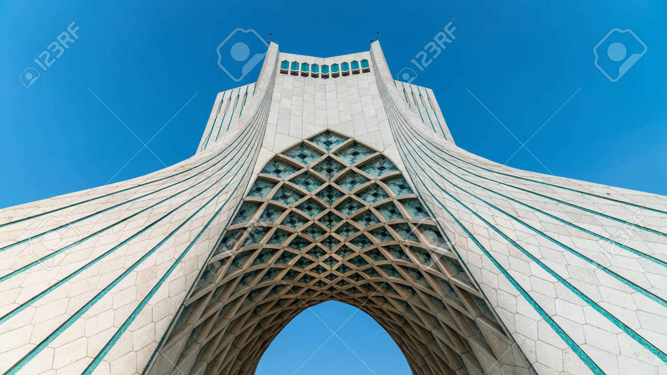 Tehran, Iran - April 2019: Azadi Tower in Azadi square in the Iranian capital Tehran - 169860239 Tehran, Iran - April 2019: Azadi Tower in Azadi square in the Iranian capital Tehran - 169860239