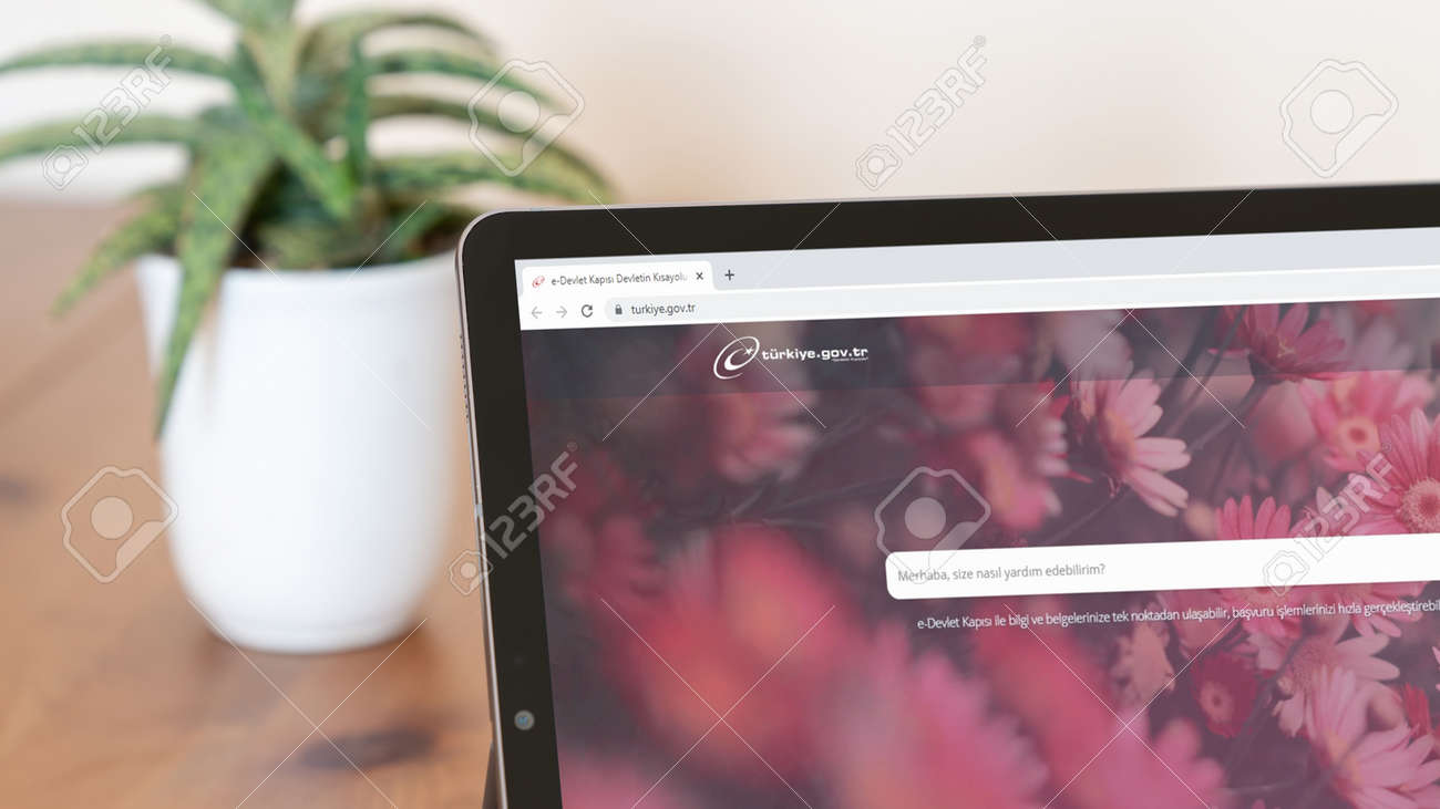 Istanbul, Turkey - July 2021: Illustrative Editorial screenshot of Turkish government website homepage. Turkish government logo visible on a digital screen close-up - 172089231 Istanbul, Turkey - July 2021: Illustrative Editorial screenshot of Turkish government website homepage. Turkish government logo visible on a digital screen close-up - 172089231