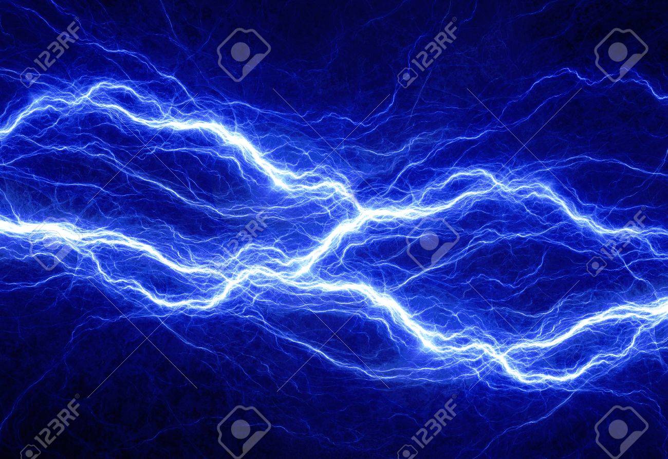 青い電気照明 電気的背景を抽象化 の写真素材 画像素材 Image