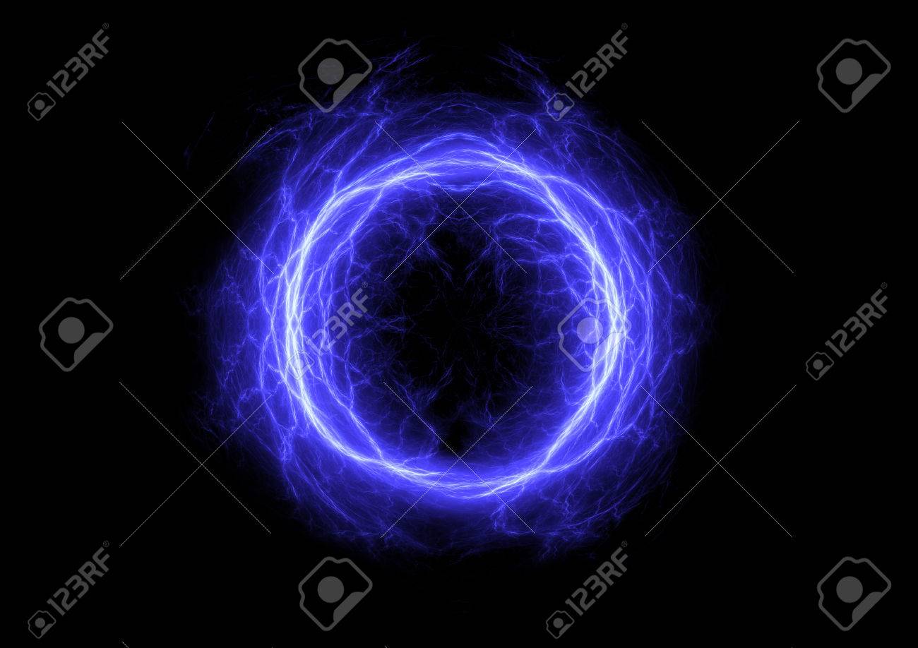 blue ball lightning abstract electric element stock photo picture