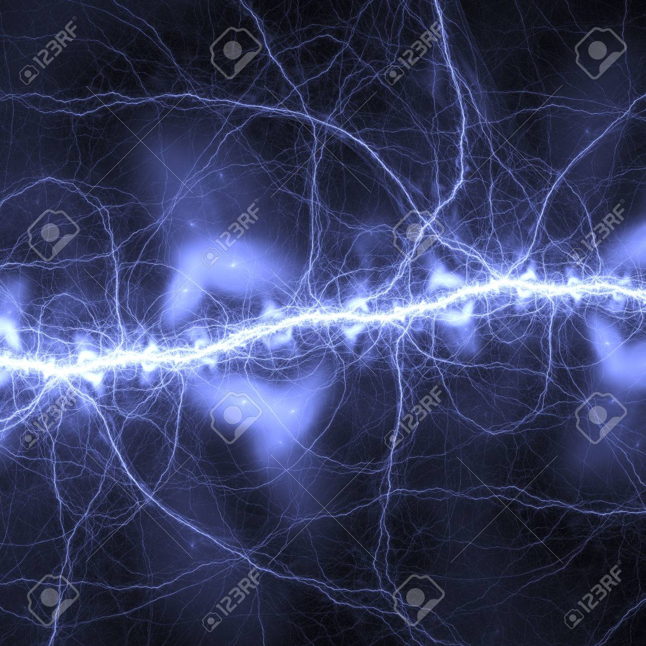 青いプラズマ雷 エネルギーおよび電気の背景 の写真素材 画像素材 Image