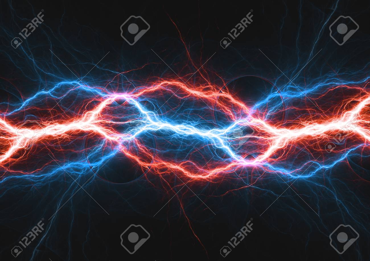 火と氷雷ボルト ホットとコールド プラズマ電源 の写真素材 画像素材 Image