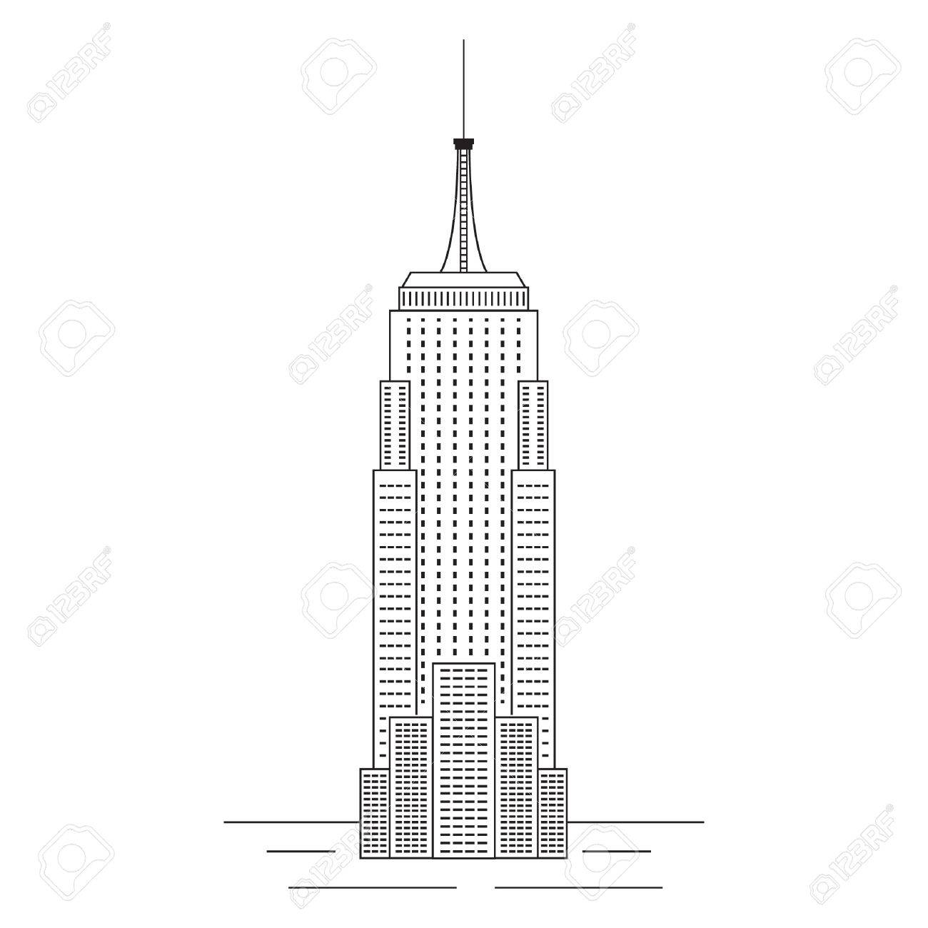 ニューヨーク エンパイアステートビル 無料ベクター＆イラスト 43309964