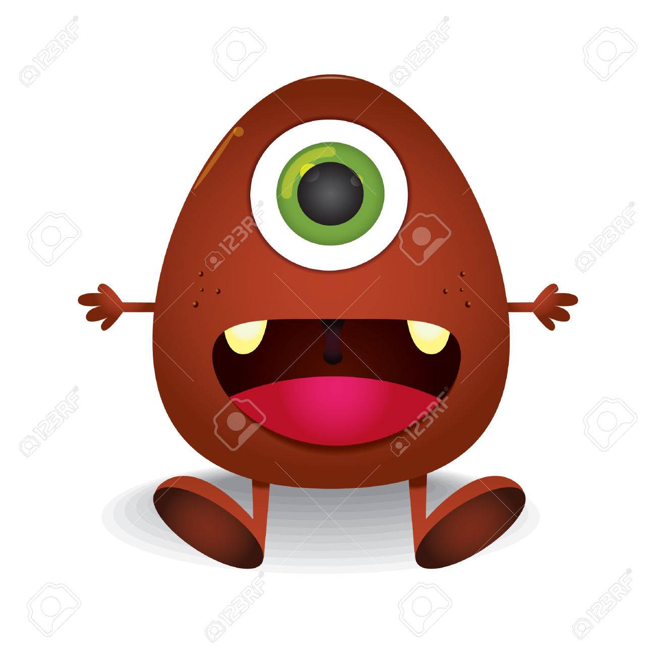 Cute One Eyed Monster Royalty Free Cliparts Vectors And Stock Illustration Image 43238677
