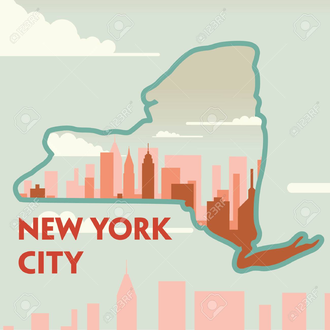 ニューヨーク州地図 のイラスト素材 ベクタ Image ニューヨーク州地図 のイラスト素材 ベクタ Image
