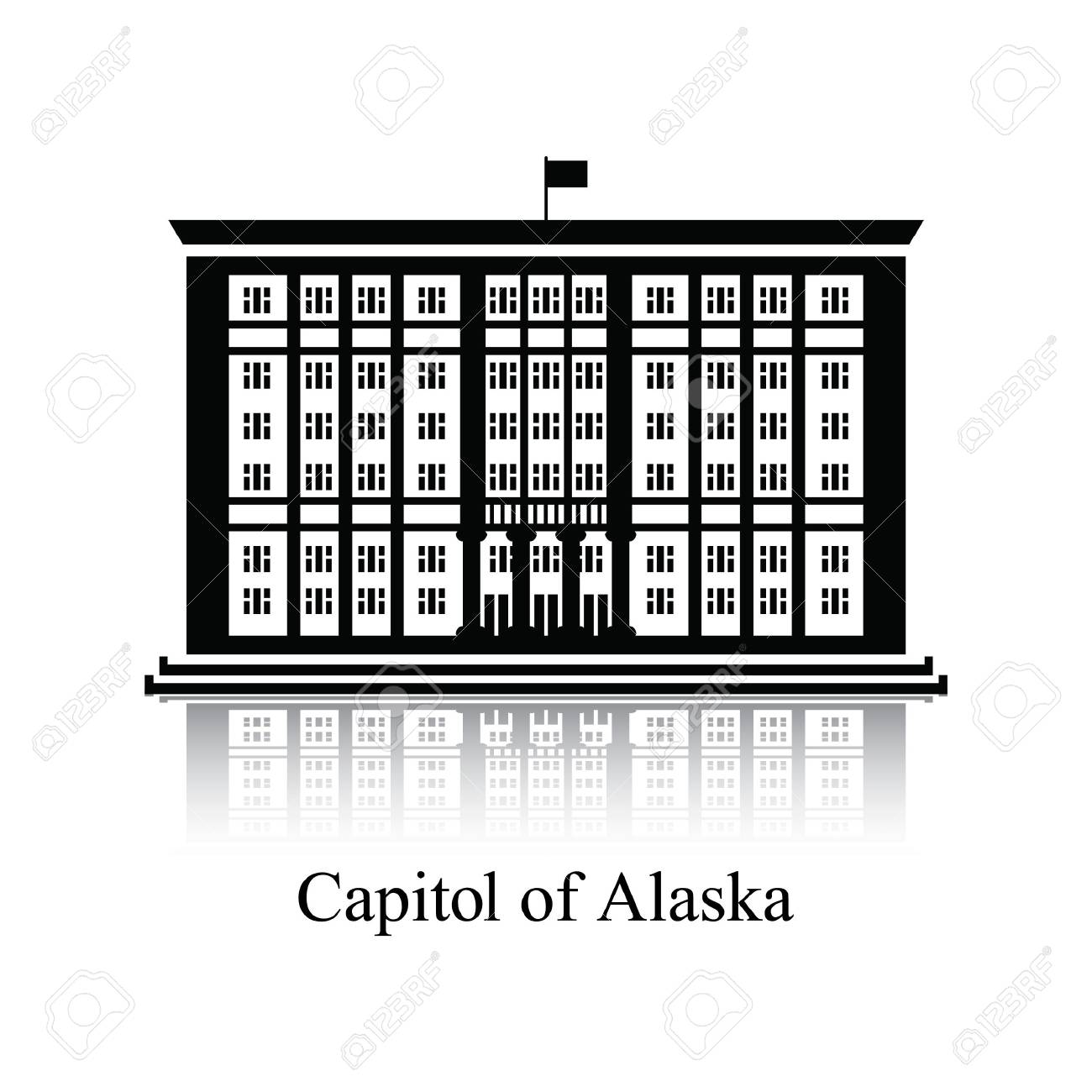 アラスカの首都のイラスト素材 ベクタ Image