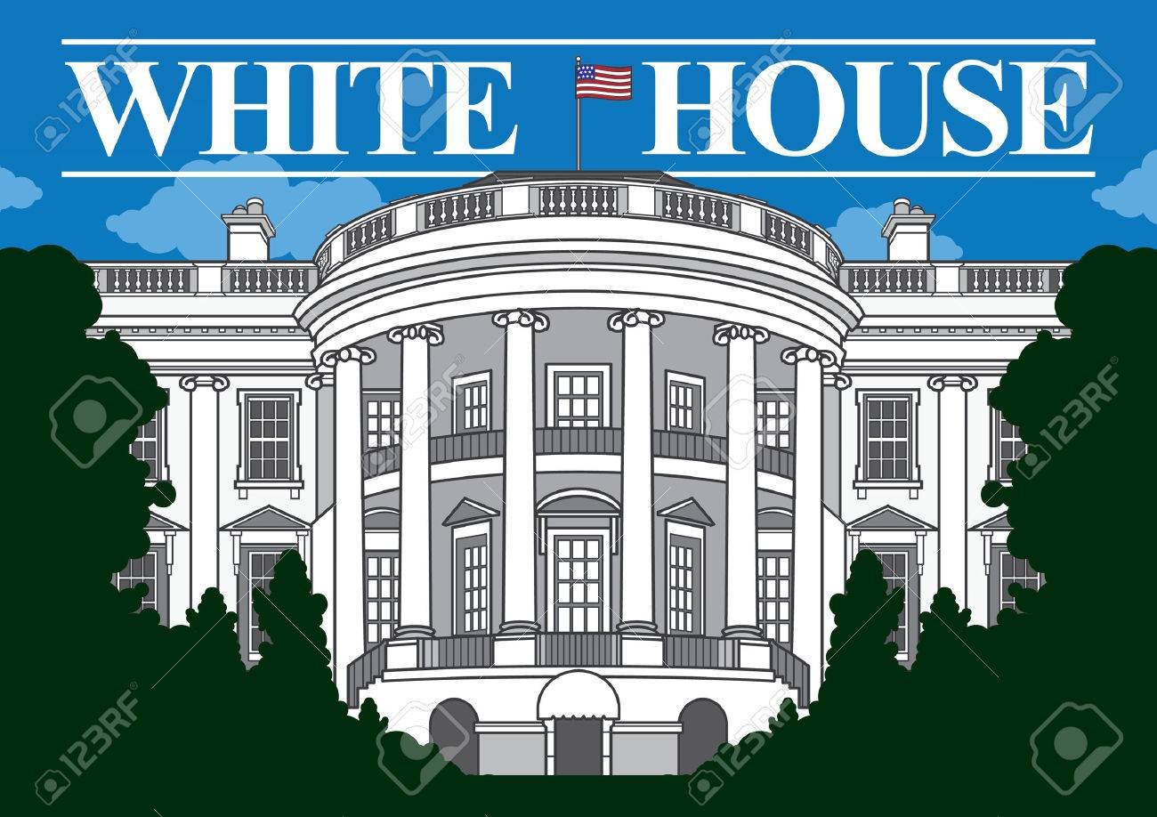 ホワイト ハウスのイラスト素材 ベクタ Image