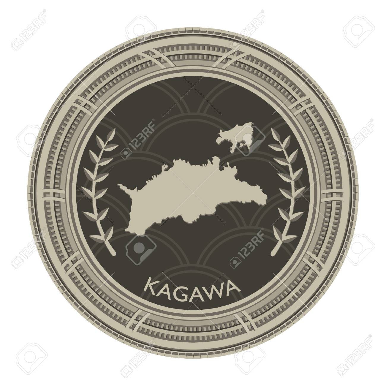 香川県地図のイラスト素材 ベクタ Image