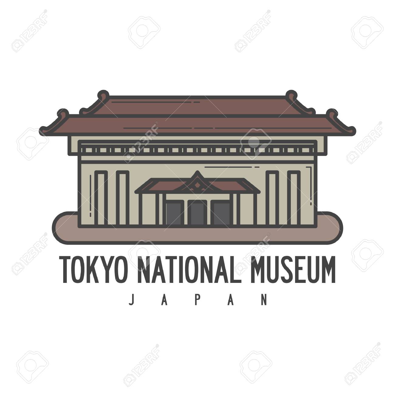 東京国立博物館の図 のイラスト素材 ベクタ Image