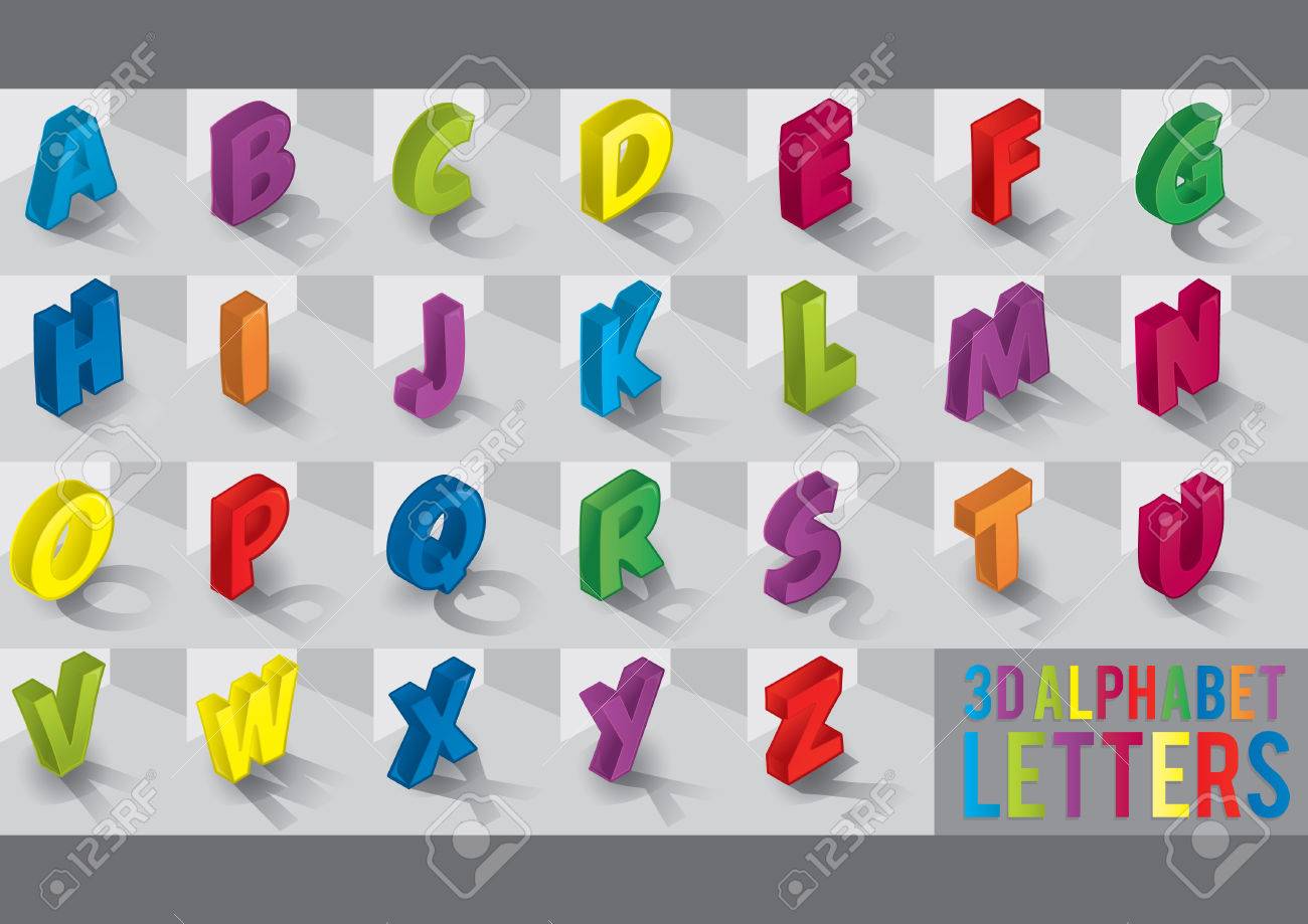 Download 3d Alphabet Letters Royalty Free Cliparts Vectors And Stock Illustration Image 51457156