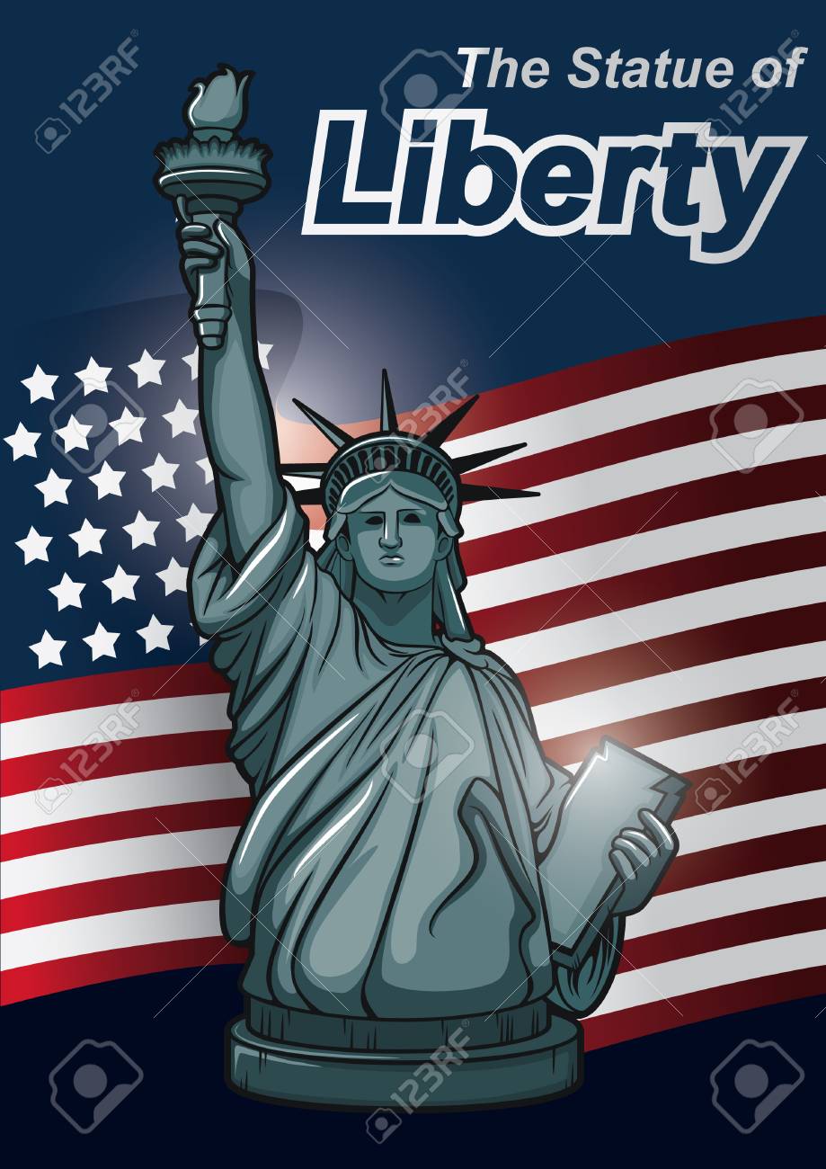 壁紙の自由の女神像 のイラスト素材 ベクタ Image