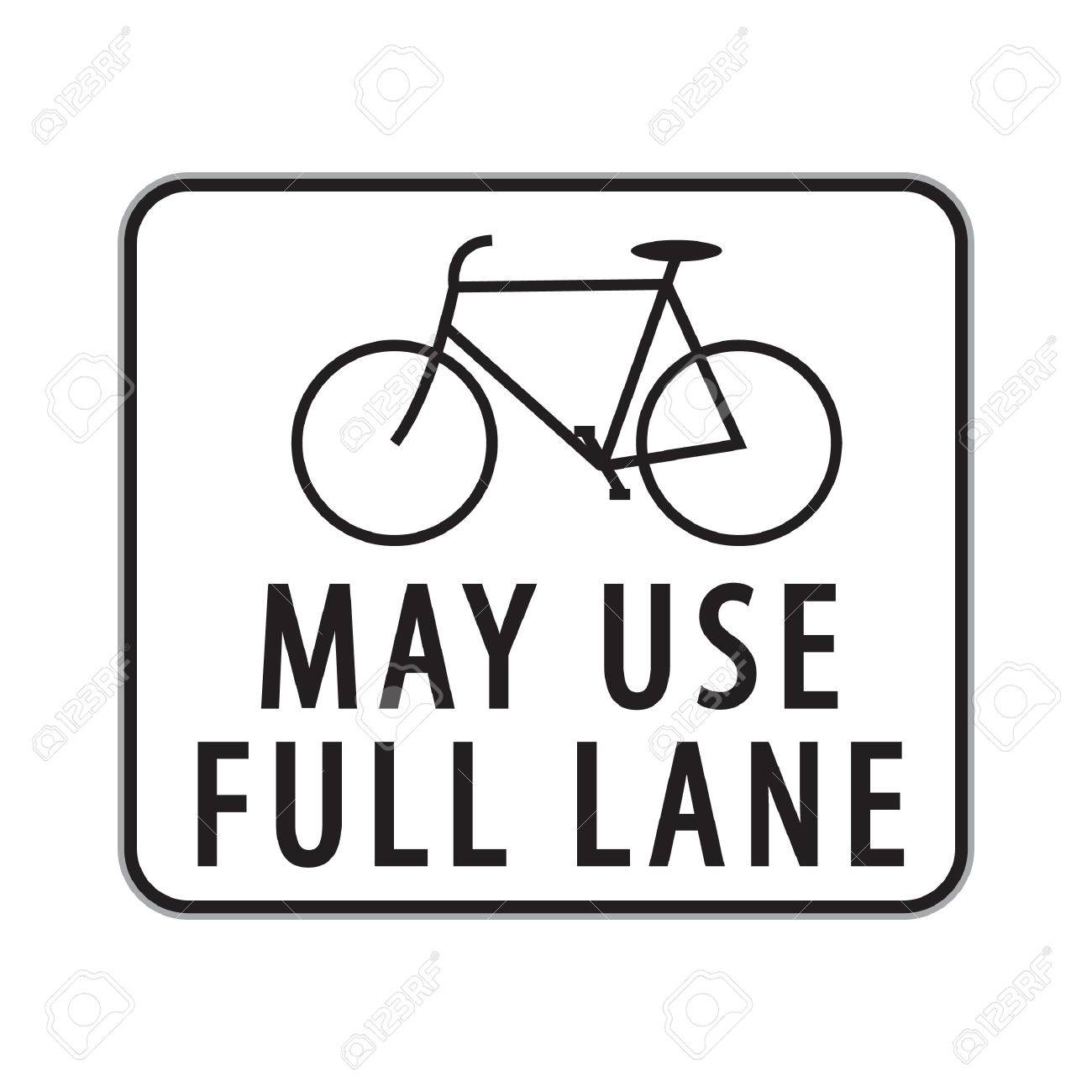bicycles may use full lane