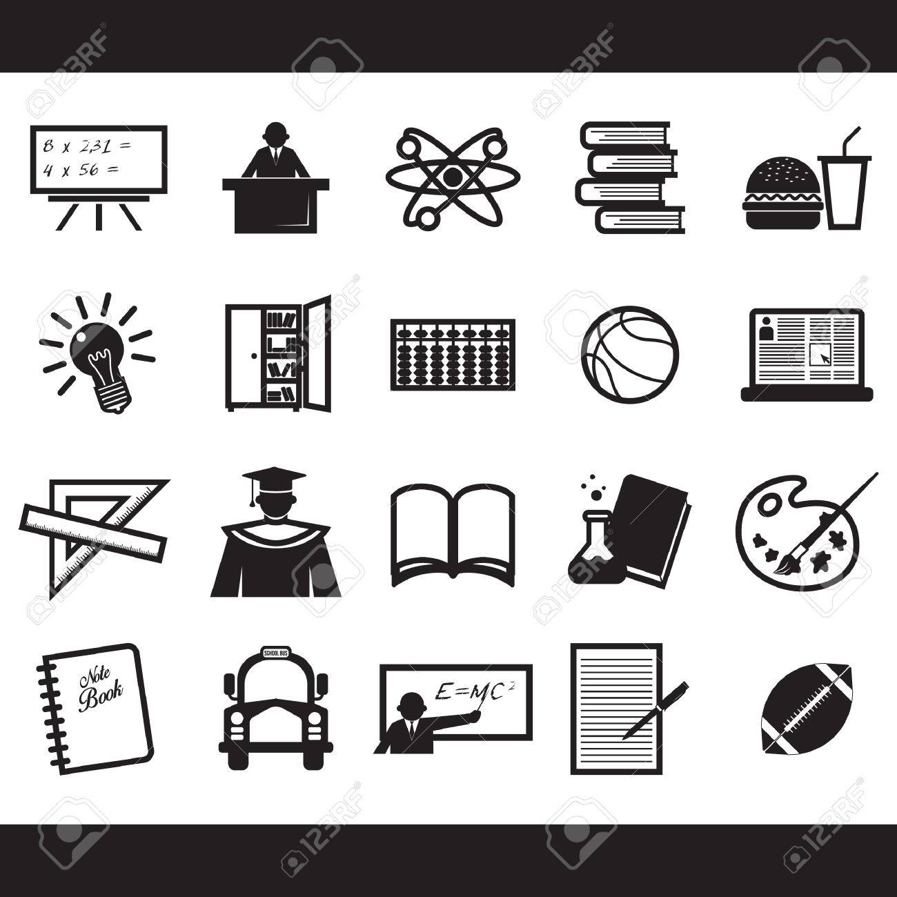 Collection Of Education Icons Free Vector and graphic 51369933., image size:1300x1300