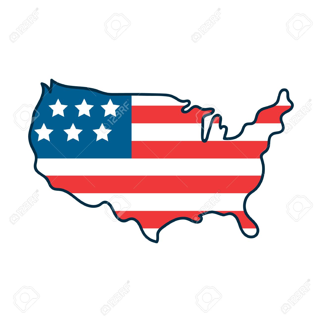 미국지도 무료 벡터 일러스트·그래픽 51516420.