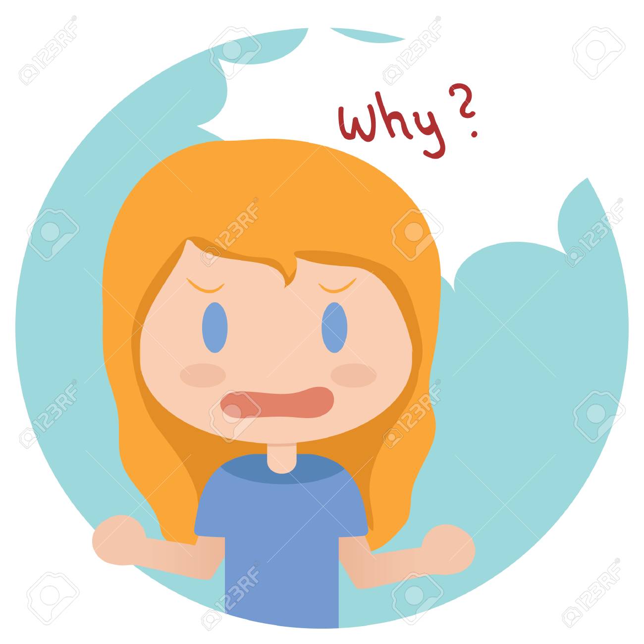 なぜ少女 のイラスト素材 ベクタ Image