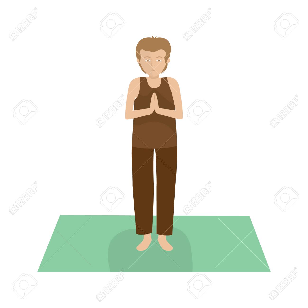 Mountain Pose Cartoon Mountain Pose Cartoon