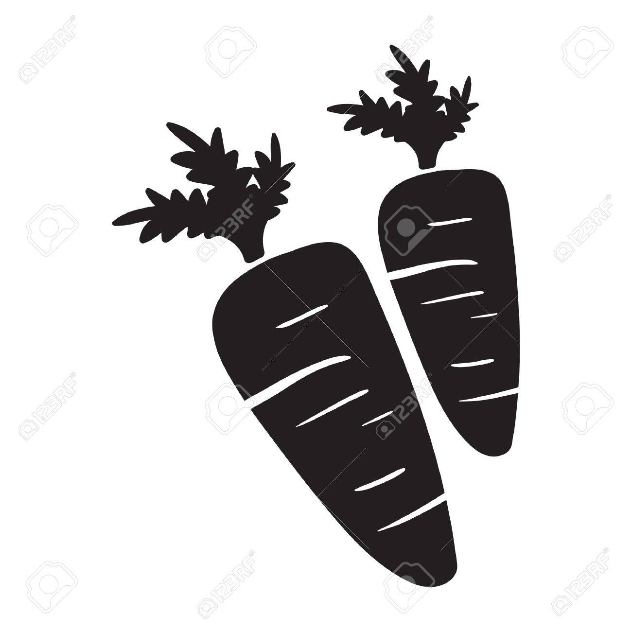 Carrot Silhouette Free Vector and graphic 52791805., image size:1300x1300