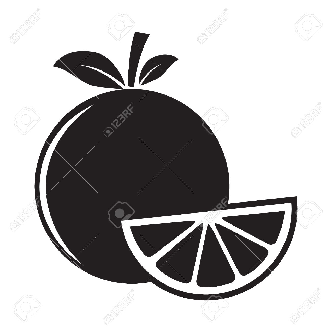 オレンジ色のシルエット のイラスト素材 ベクタ Image