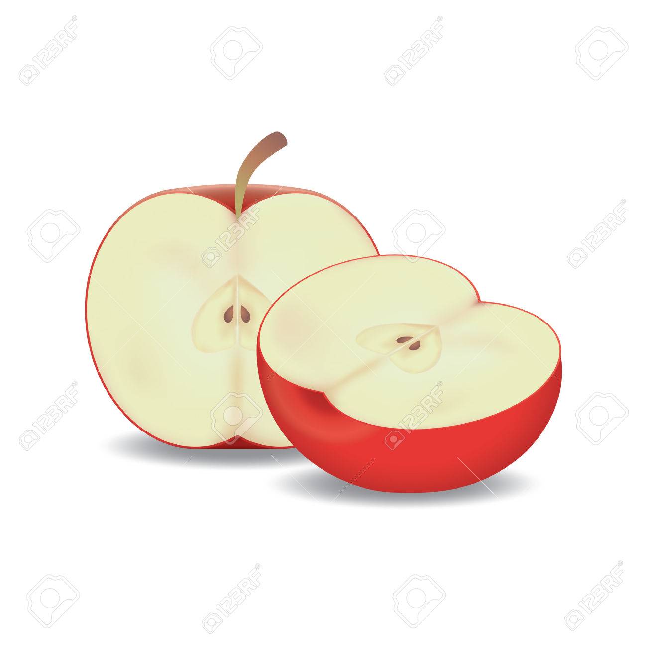 Apple Cut Into Half Free Vector and graphic 52862387.