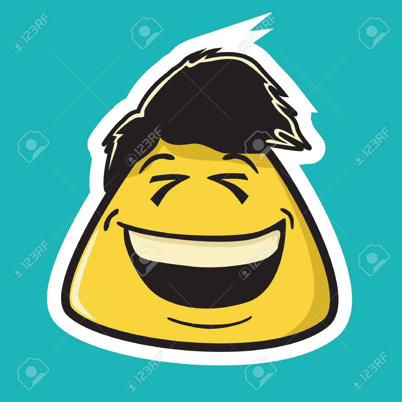笑う顔文字 のイラスト素材 ベクタ Image