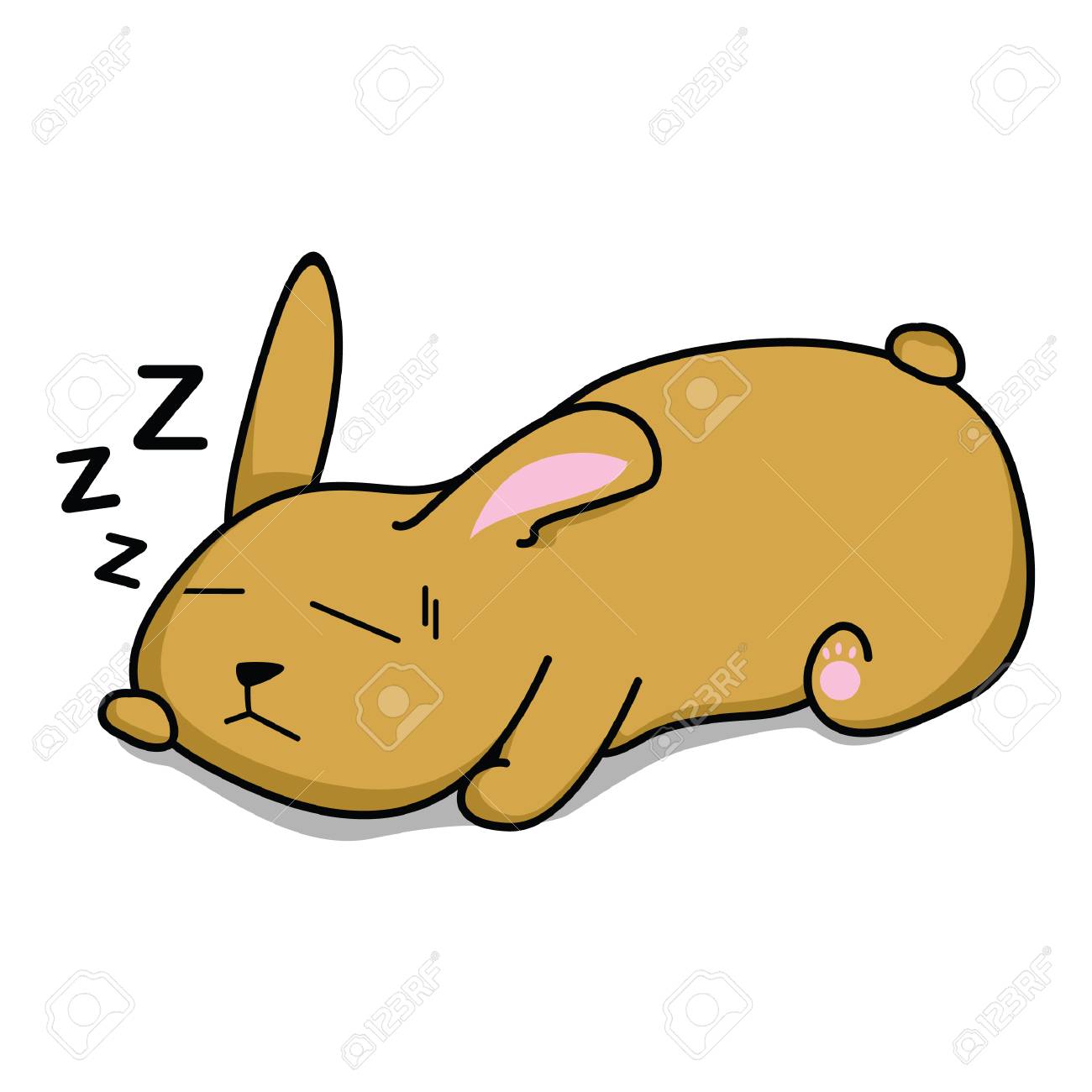 Sleeping Rabbit Free Vector and graphic 53227395.