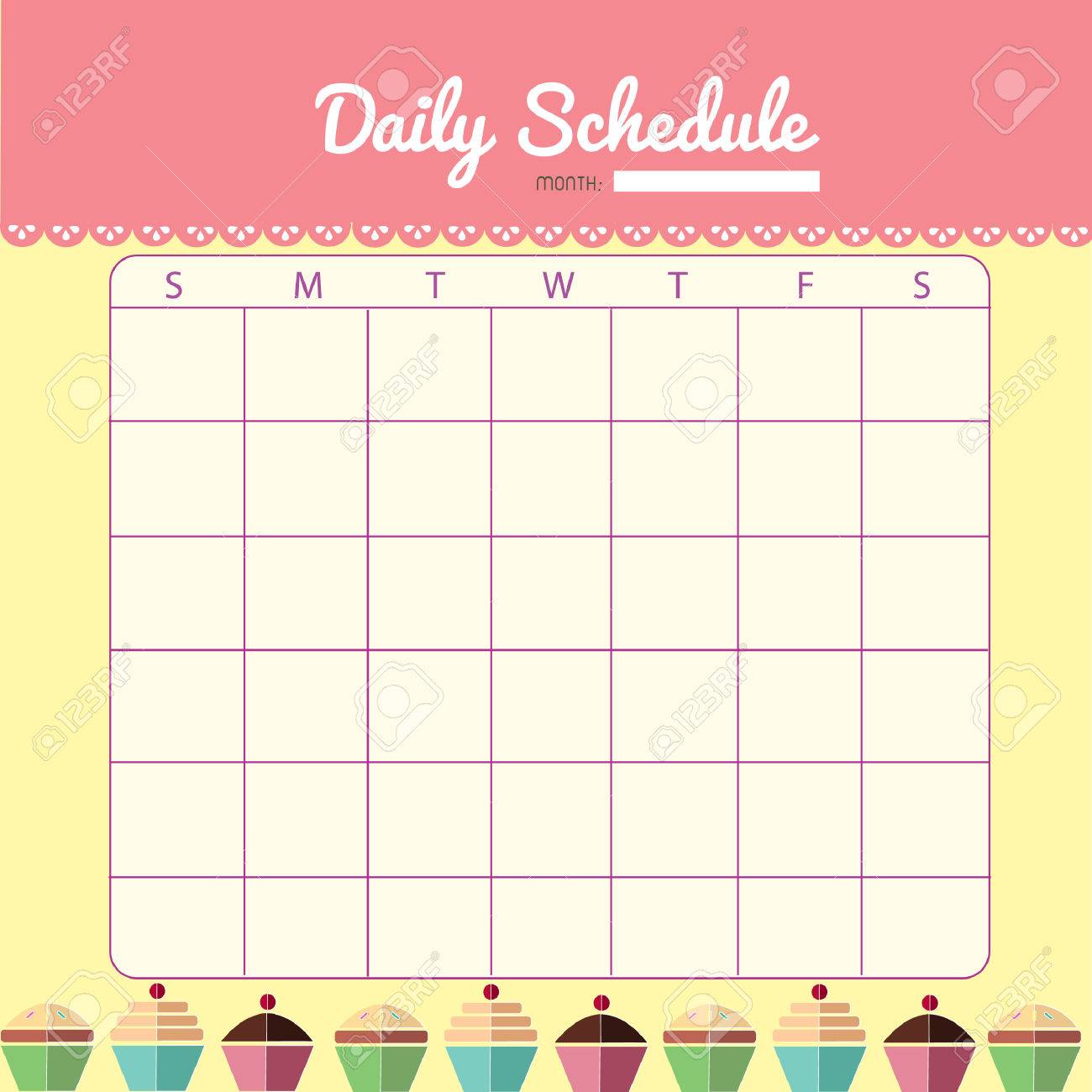 blank daily planner template
