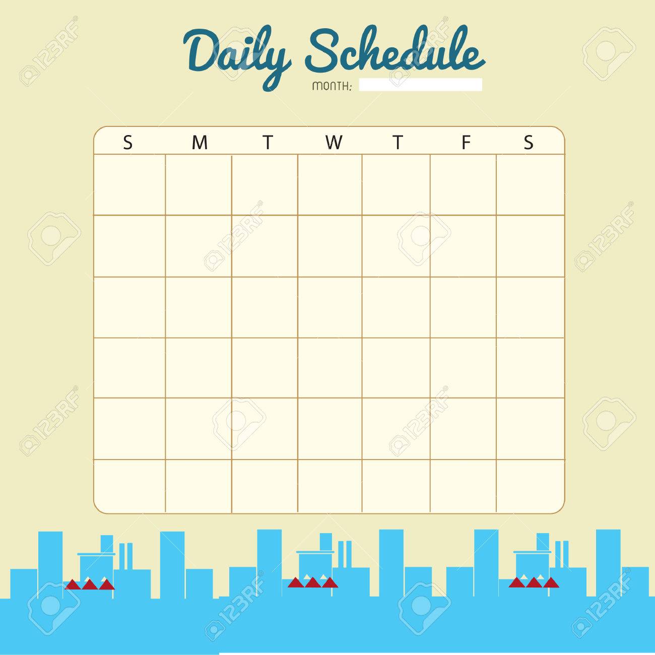 blank daily planner