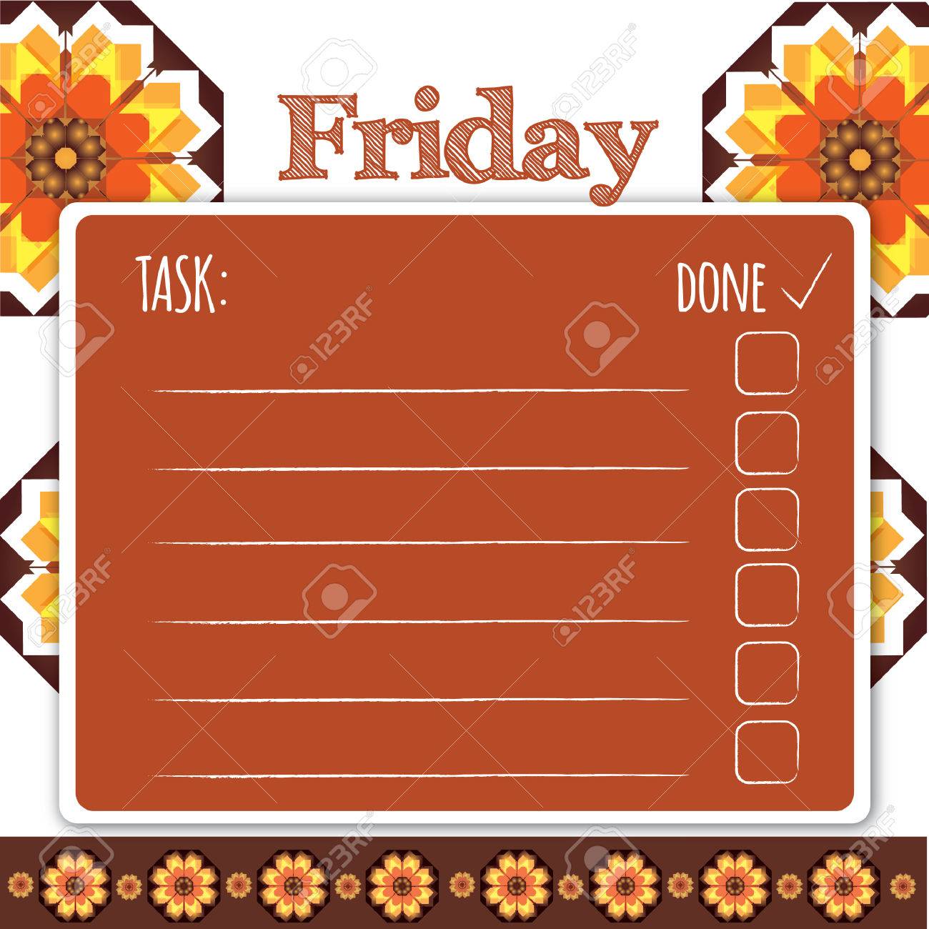 blank daily checklist template royalty free cliparts vectors and daily checklist template