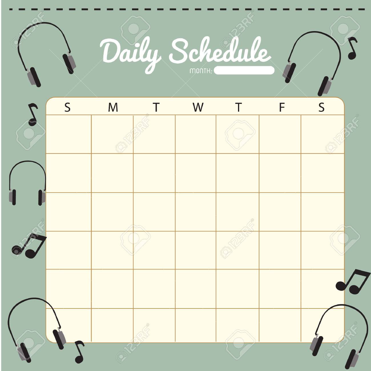 blank daily planner template