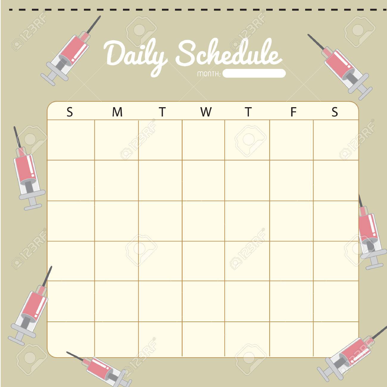 blank daily planner template