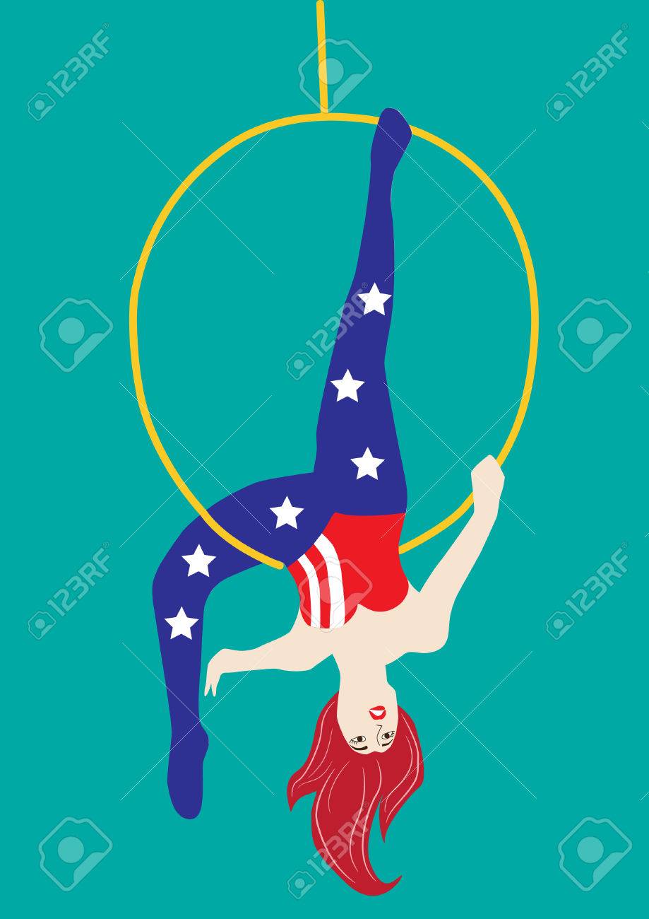 サーカスの曲芸師女性 のイラスト素材 ベクタ Image サーカスの曲芸師女性 のイラスト素材 ベクタ Image