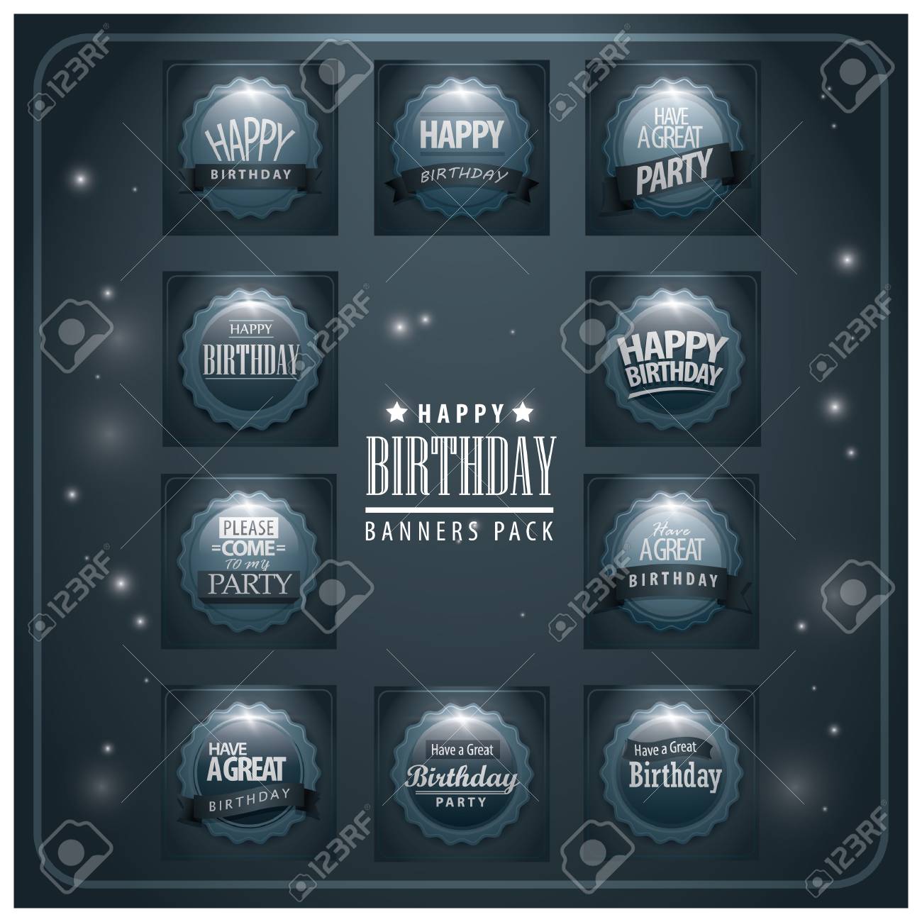 set of birthday party
