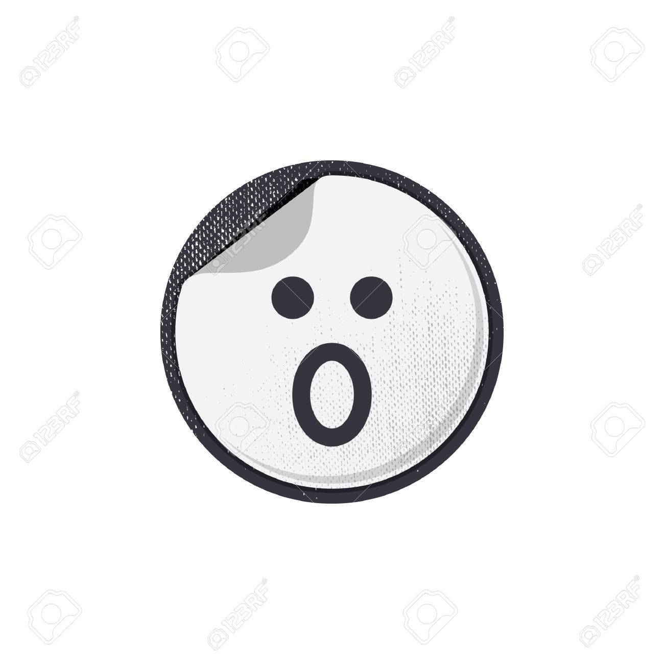 驚いた顔の絵文字のイラスト素材 ベクタ Image