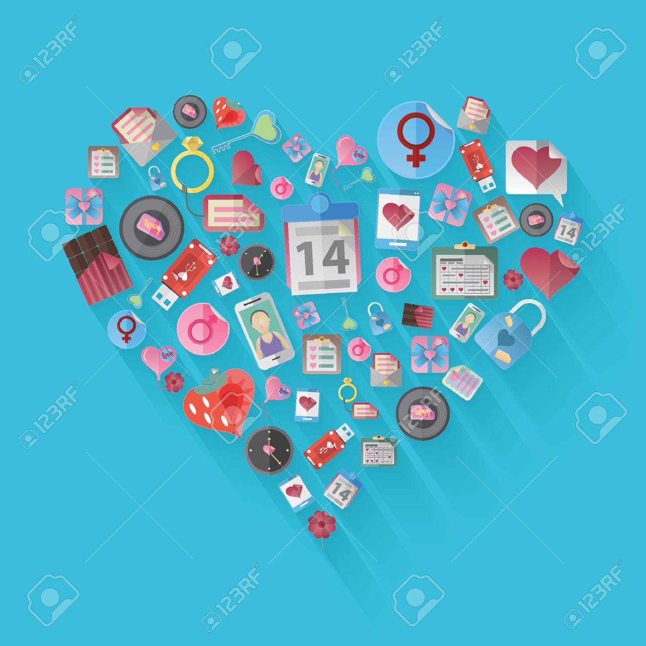 Heart Shape Love Icons Free Vector and graphic 53295461.