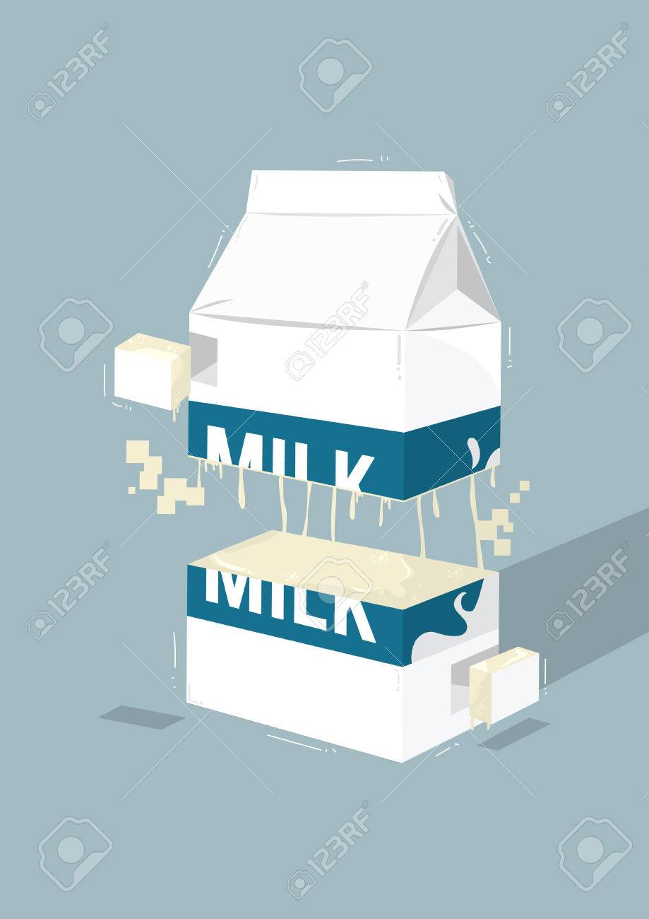 Milk Carton Cut Into Half Royalty Free Cliparts Vectors And Stock Illustration Image