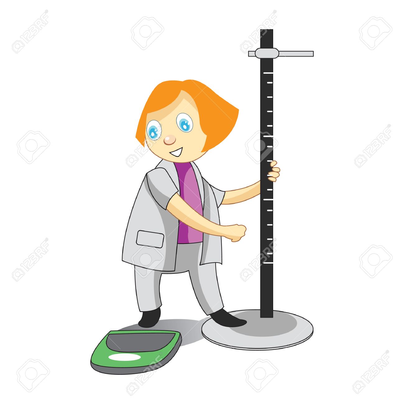 doctor with height measuring tool - 52700487 doctor with height measuring tool - 52700487