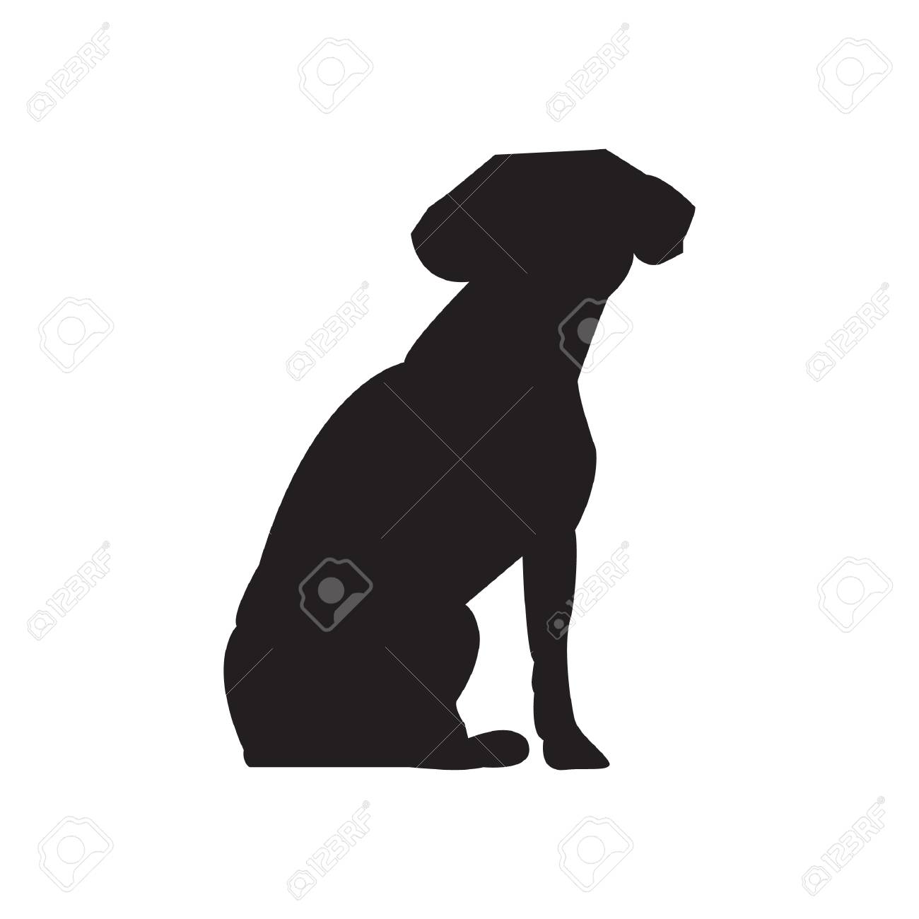 犬のシルエットのイラスト素材 ベクタ Image