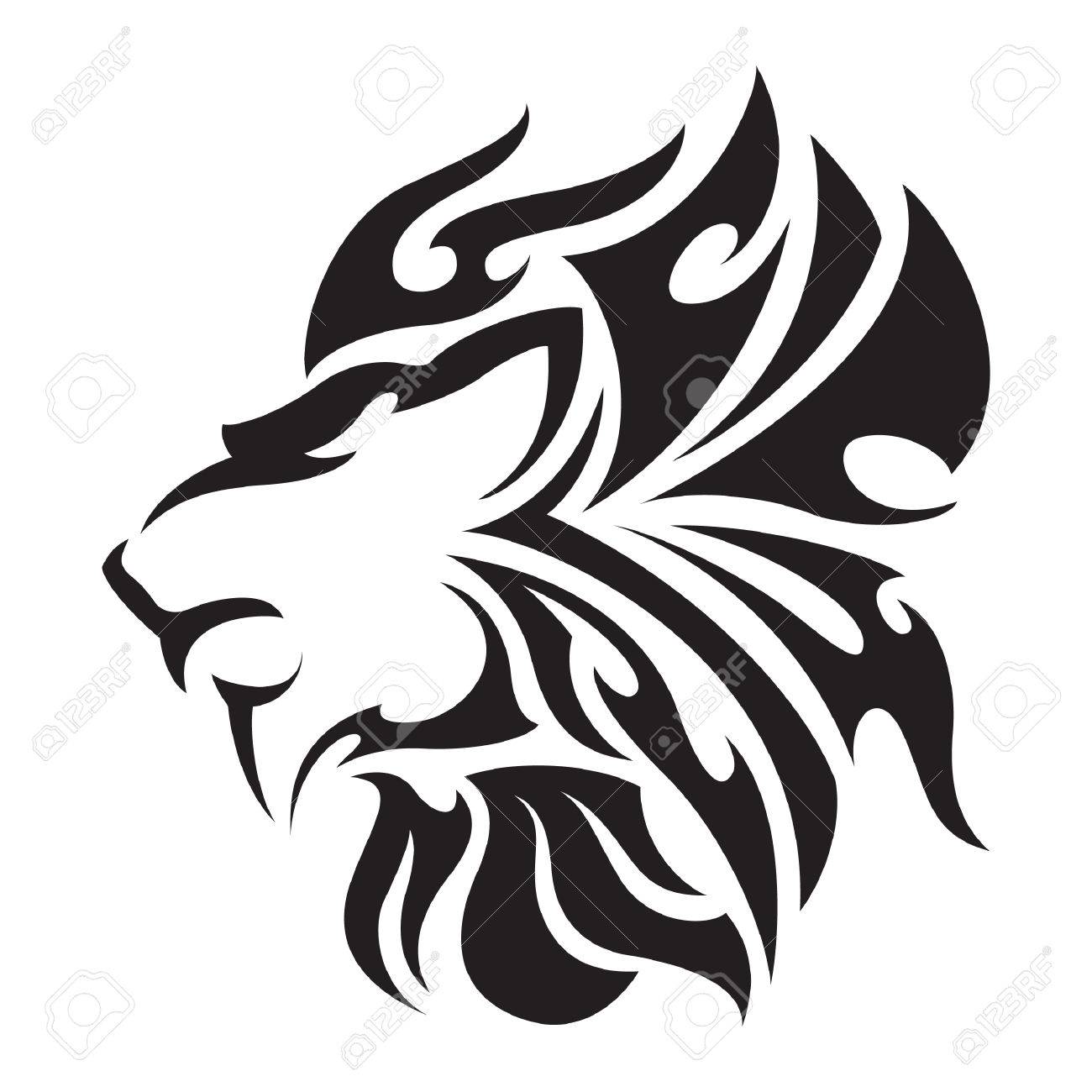 Lion Tattoo Royalty Free Cliparts Vectors And Stock Illustration Image