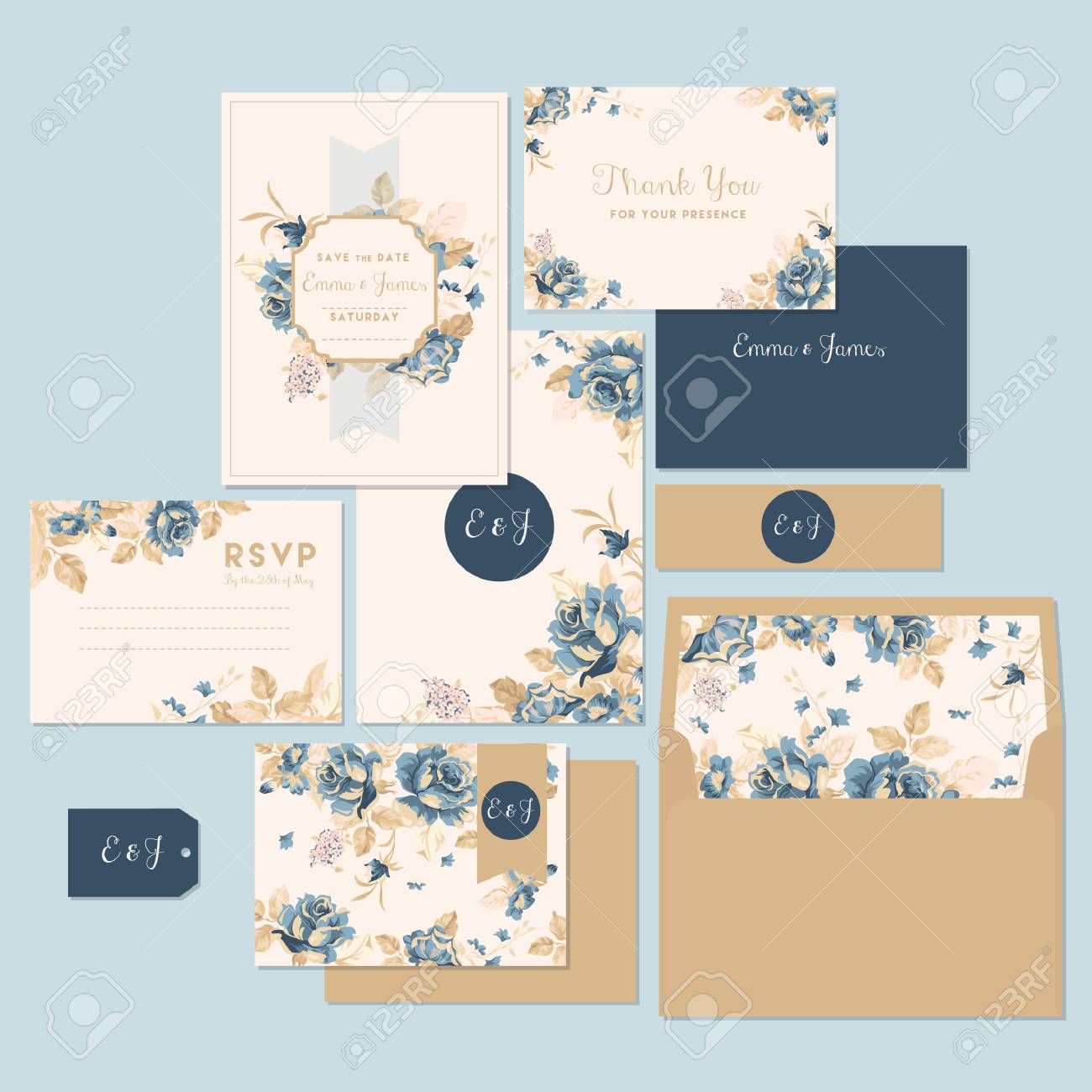 Wedding invitation and thank you card - 81538248 Wedding invitation and thank you card - 81538248