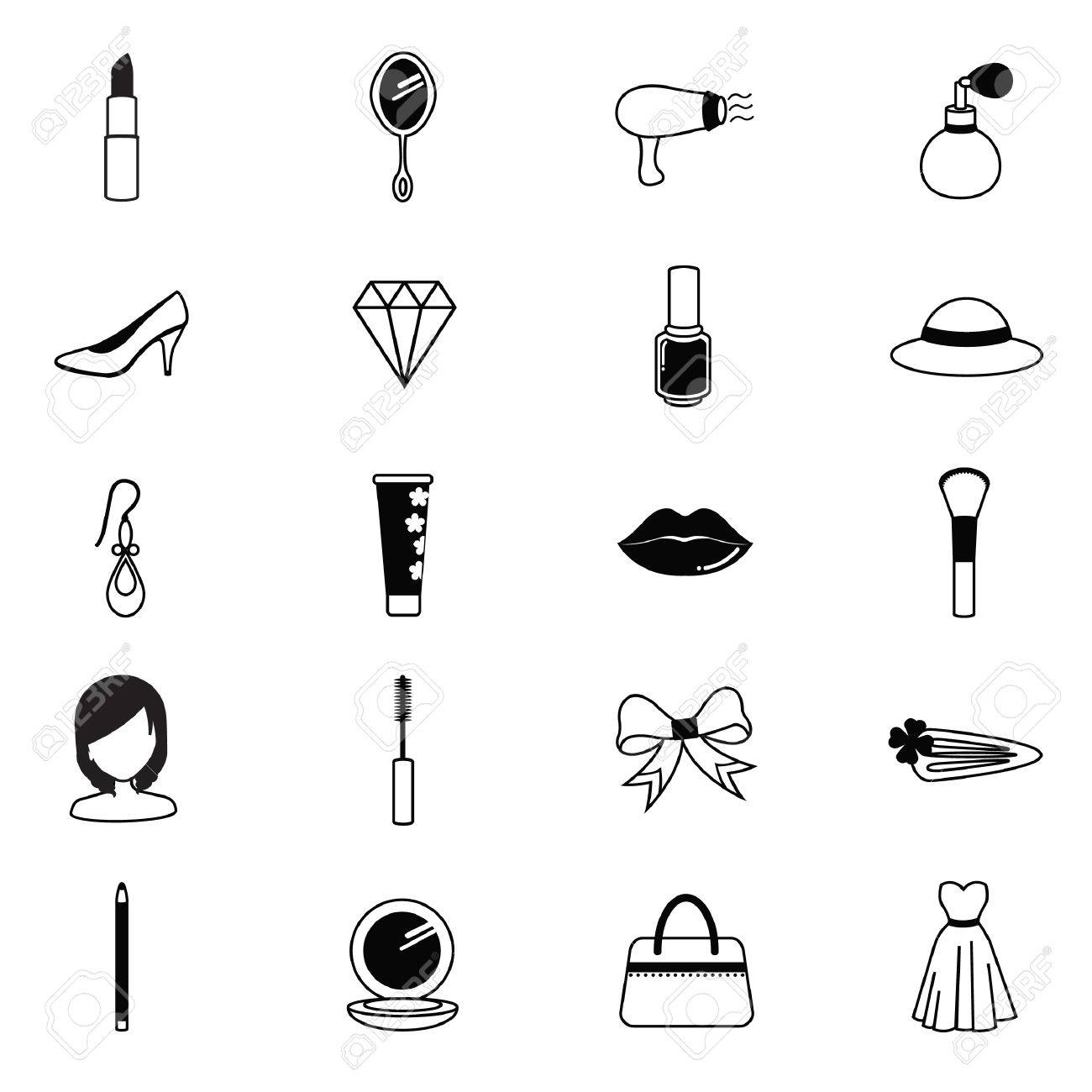 Set Von Schönheit Symbole Kostenlose Vektoren und Grafiken 81536614.