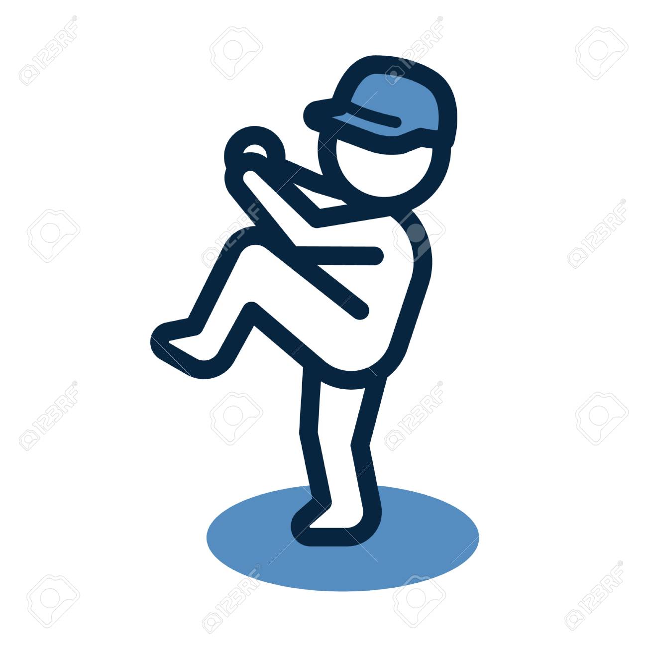 Baseball catcher gesture icon Stock Vector by ©angelp 116679864