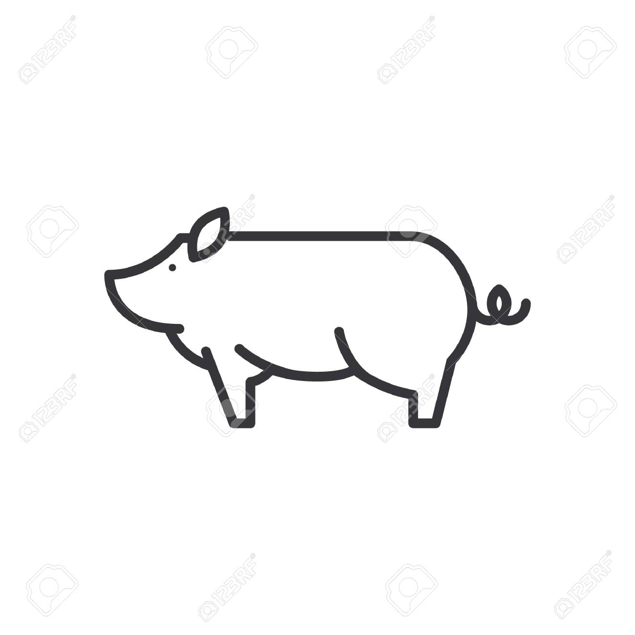 Pig Icon Royalty Free Cliparts Vectors And Stock Illustration Image 7654