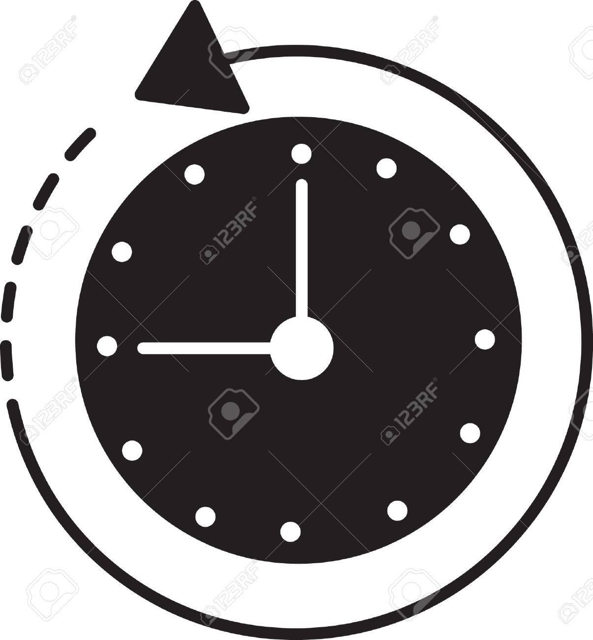 反時計回りのアイコンと時計します のイラスト素材 ベクタ Image