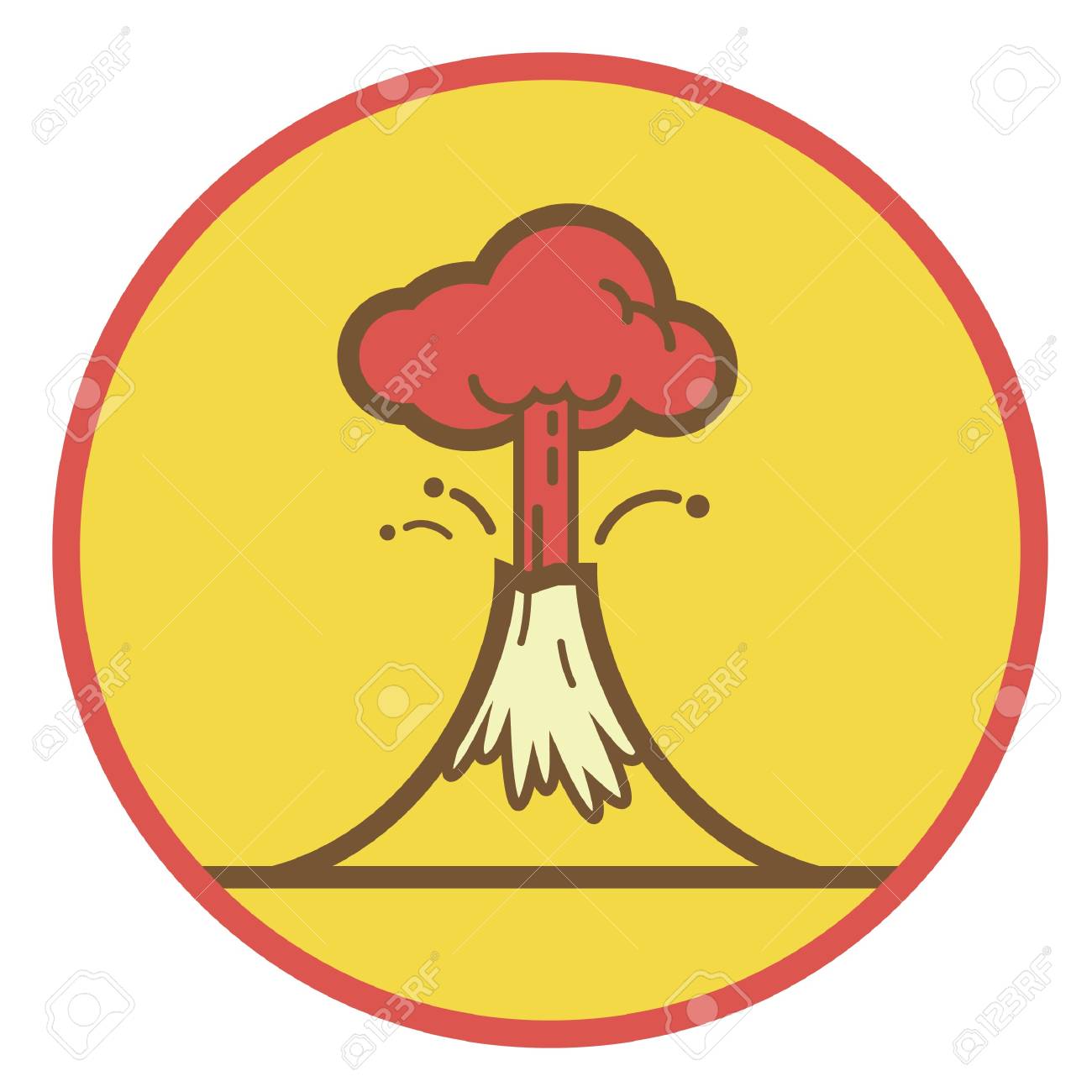 火山噴火のイラスト素材 ベクタ Image