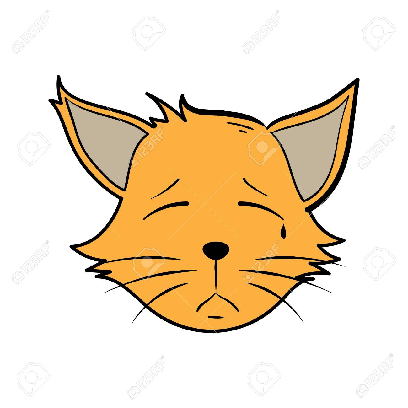 Chat De Dessin Animé Déchirer