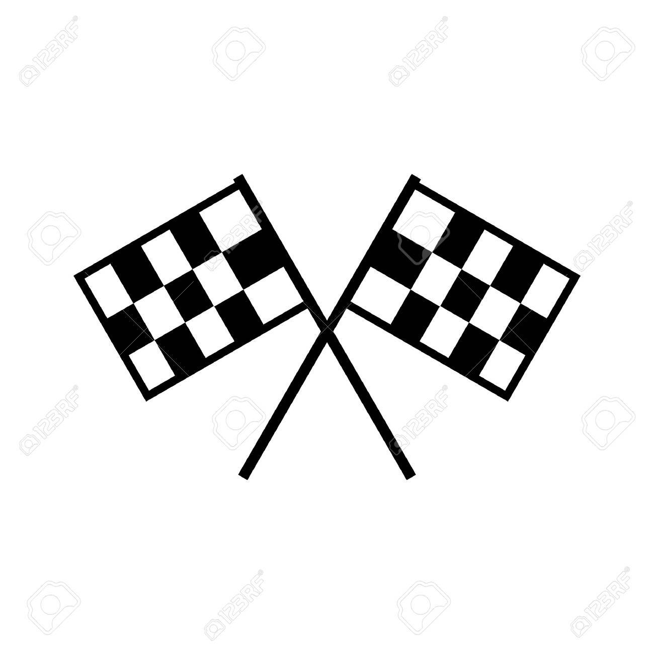 レーシングフラッグのイラスト素材 ベクタ Image