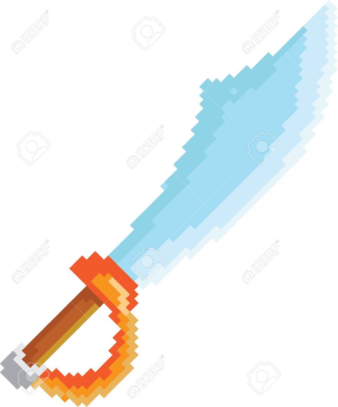 pirate sword pixel art royalty free cliparts vectors and stock