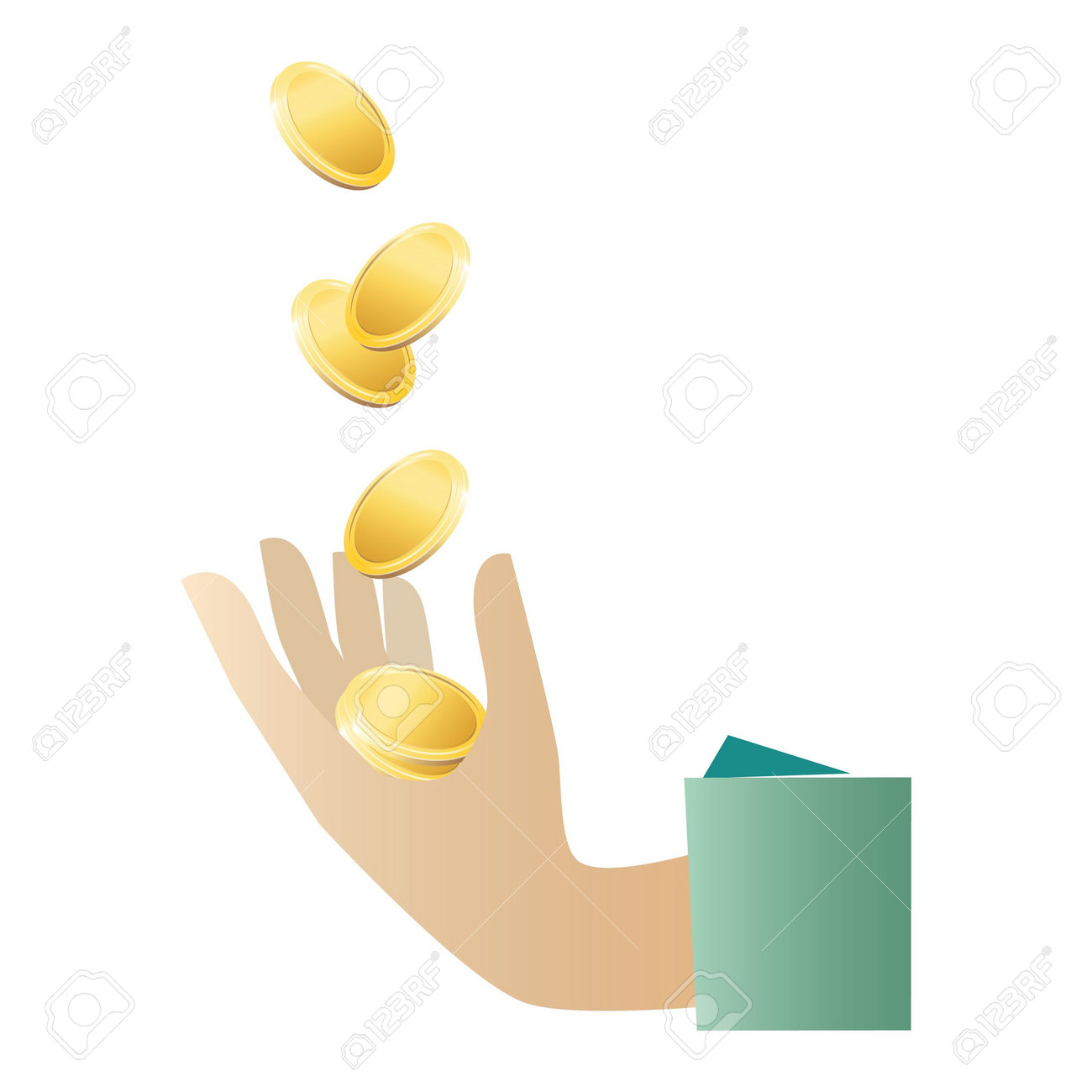 コインを手で投げる 無料ベクター＆イラスト 185181391