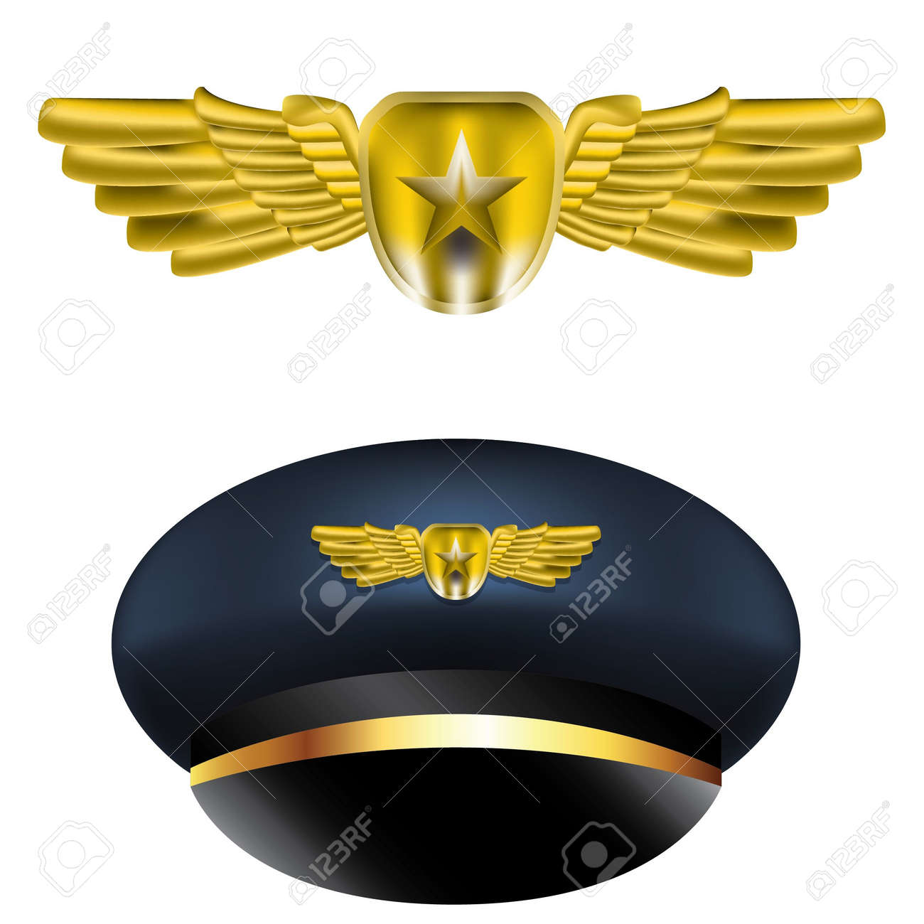 pilot-cap-and-wings-free-vector-and-graphic-189044916