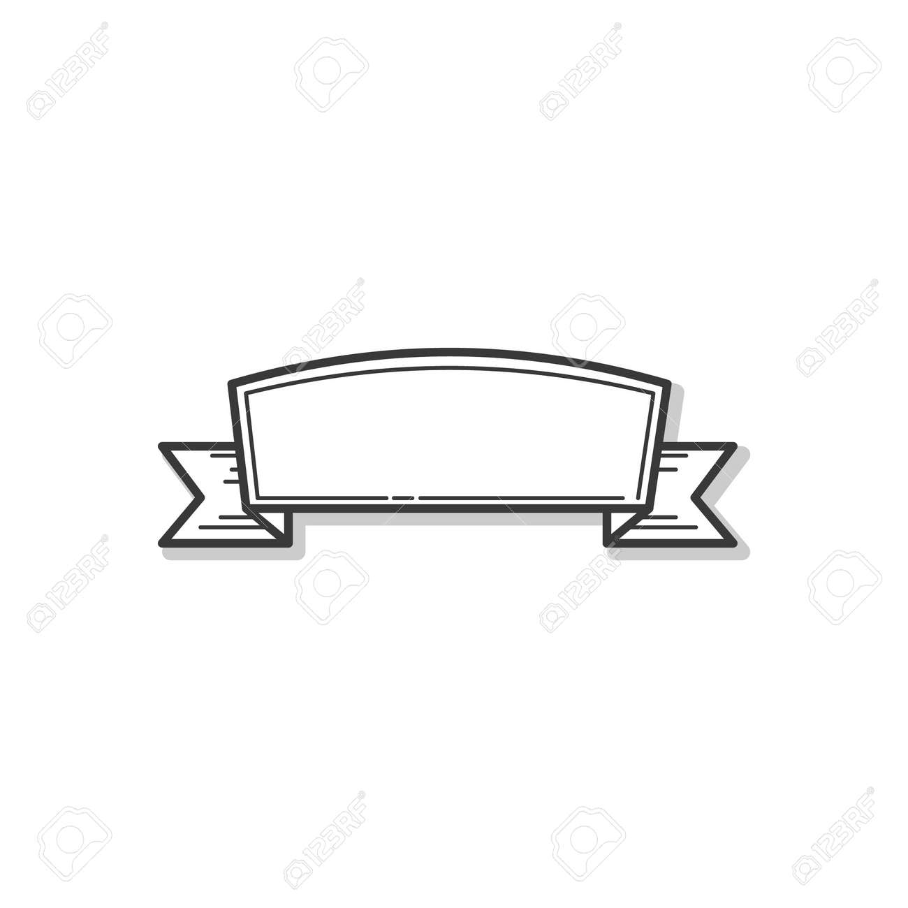 Ribbon Banner Outline Design Free Vector and graphic 189789178.